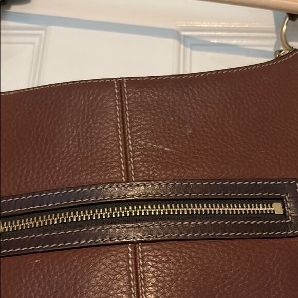 Dooney & Bourke Brown Leather Shoulder Bag - Picture 5 of 9